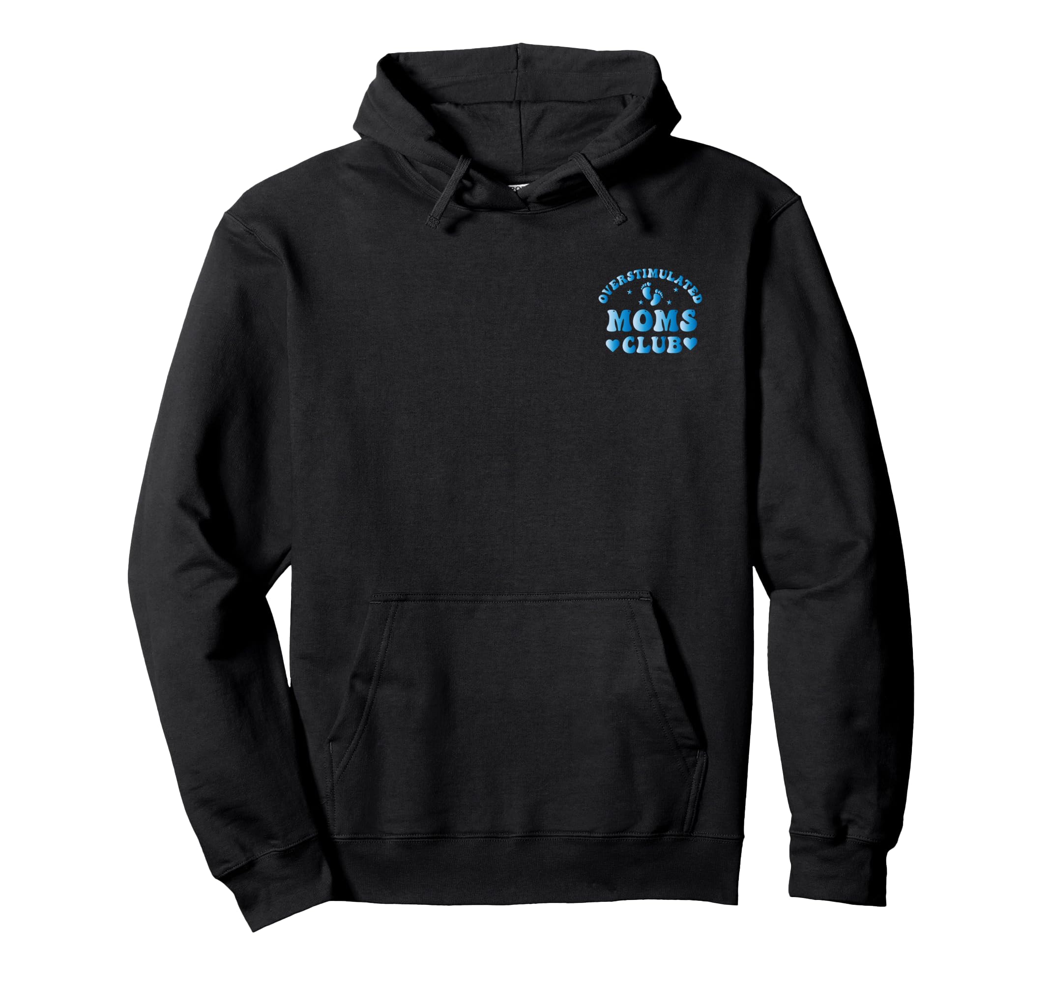 Overstimulated Moms Club Gag Groovy Hoodie - Aesthetic Graphic Men Women - T-Shirt, Sweatshirt, Hoodie