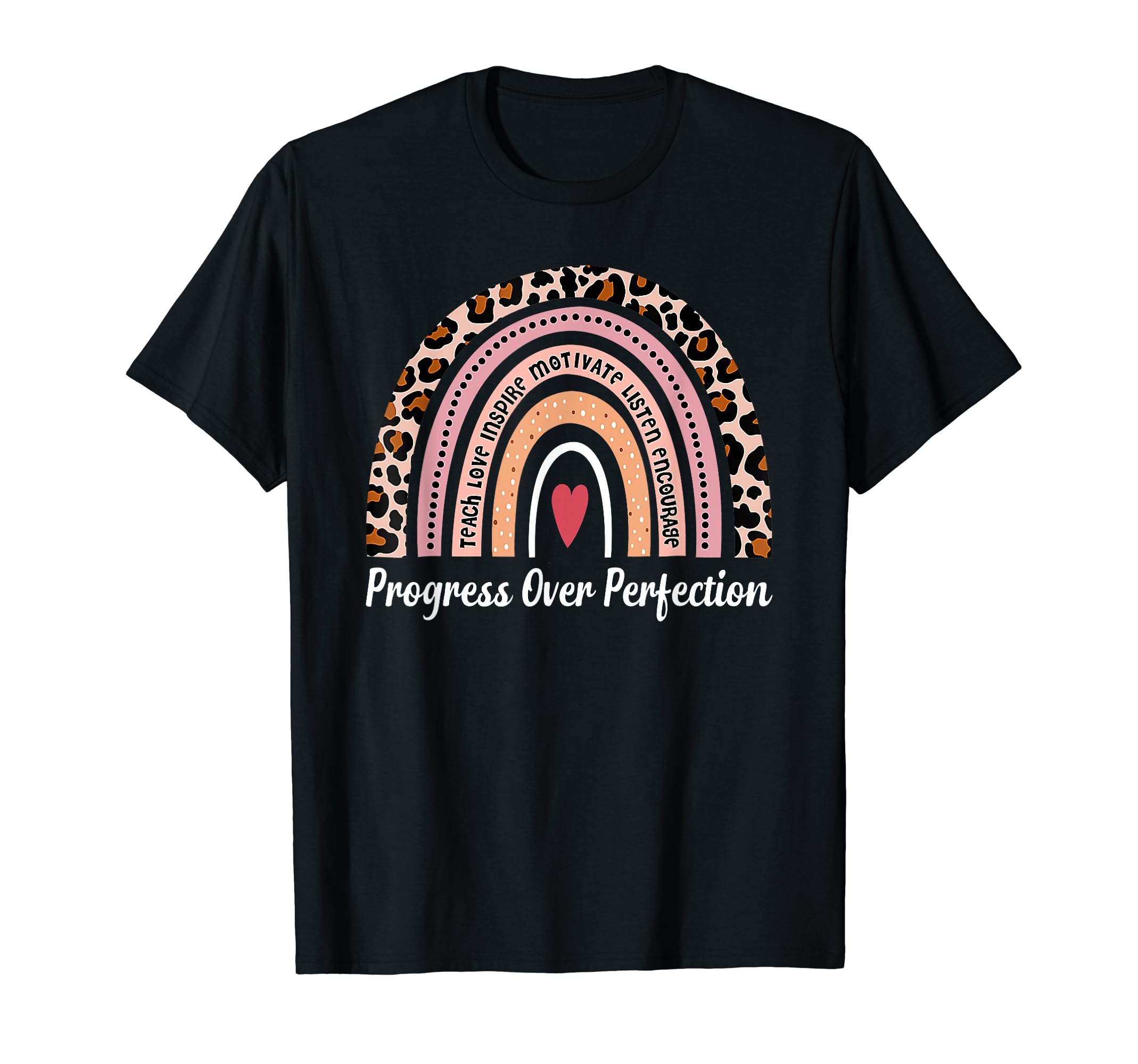 Leopard Rainbow Progress Over T-Shirt - Fun Novelty Design Unisex - T-Shirt, Sweatshirt, Hoodie