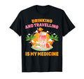Therapy Drinking And Travelling T-Shirt - Casual Everyday Wear for Adults - T-Shirt, Sweatshirt, Hoodie