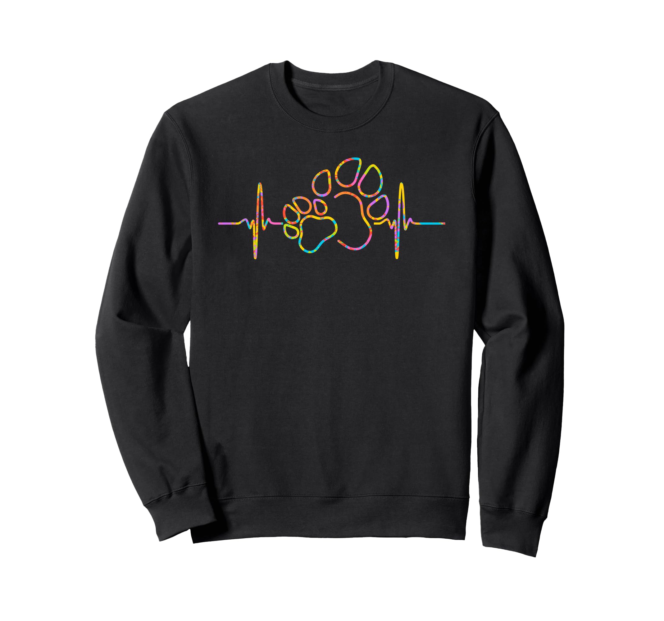 Dog Paw Heartbeat Sweatshirt - Unique Graphic Men Women - T-Shirt, Sweatshirt, Hoodie