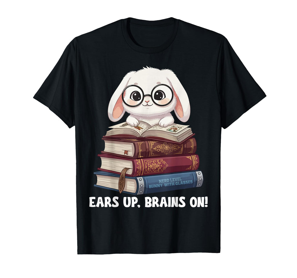 Bunny Reading Book Lover Nerds T-Shirt - Casual Everyday Wear for Adults - T-Shirt, Sweatshirt, Hoodie