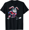 Easter Bunny Ice Hockey Player Unisex T-shirt, Sweatshirt, Hoodie, Long Sleeve Tee - T-Shirt, Sweatshirt, Hoodie