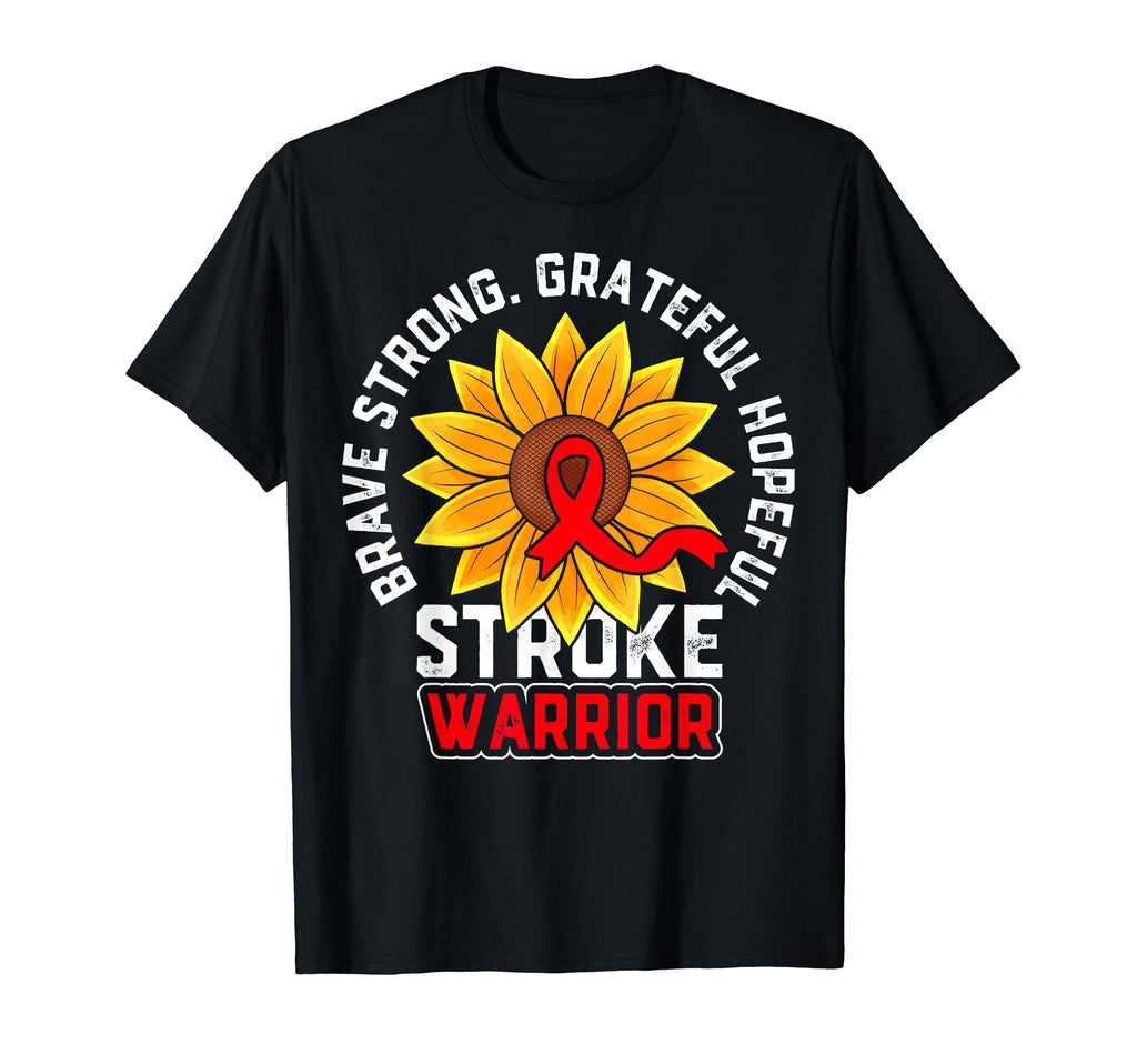 Brave Strong Stroke Warrior Red T-Shirt - Streetwear Style for Adults - T-Shirt, Sweatshirt, Hoodie