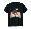 Monkey Reading Books Literature T-Shirt - Casual Everyday Wear Men Women - T-Shirt, Sweatshirt, Hoodie