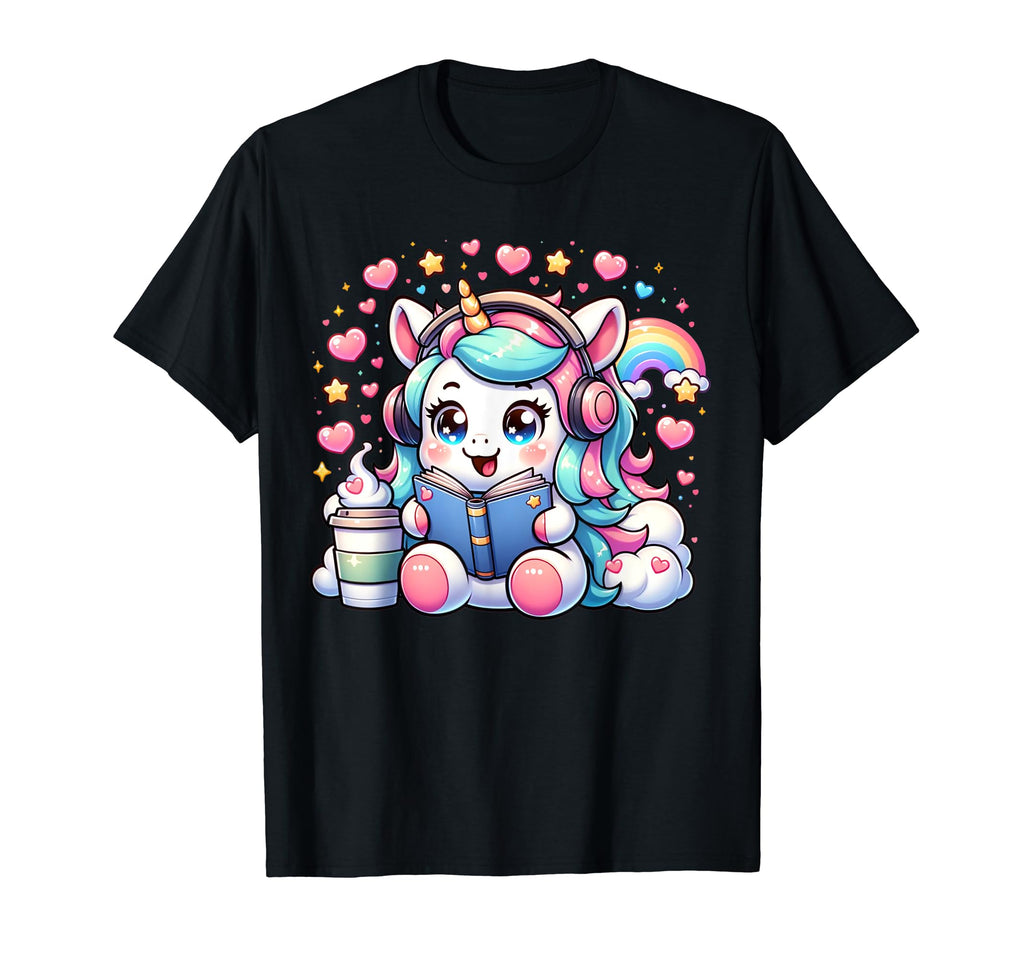 Funny Anime Kawaii Rainbow Unicorn T-Shirt - Graphic Print for Adults - T-Shirt, Sweatshirt, Hoodie