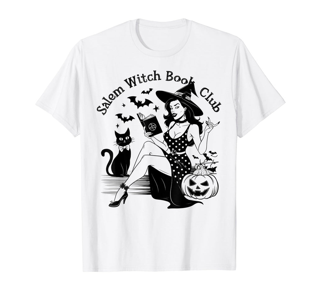 Salem Witch Book Club Halloween T-Shirt - Trendy Graphic Men Women - T-Shirt, Sweatshirt, Hoodie