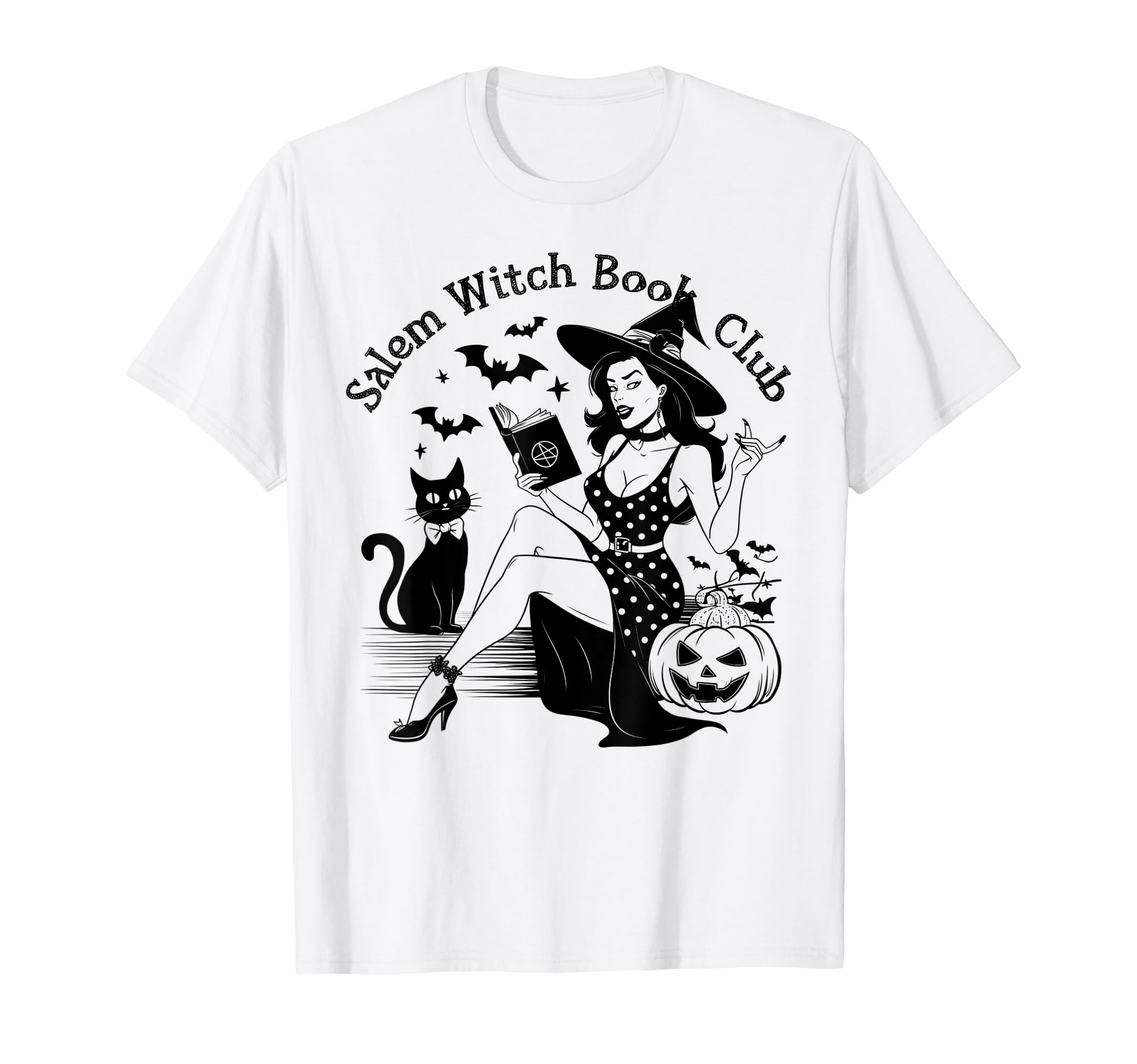 Salem Witch Book Club Halloween T-Shirt - Trendy Graphic Men Women - T-Shirt, Sweatshirt, Hoodie