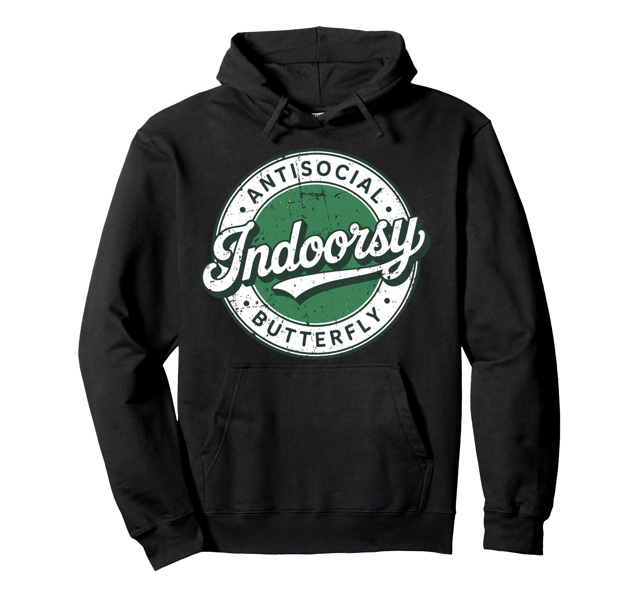 Indoorsy Antisocial Butterfly Hoodie - Streetwear Style for Adults - T-Shirt, Sweatshirt, Hoodie