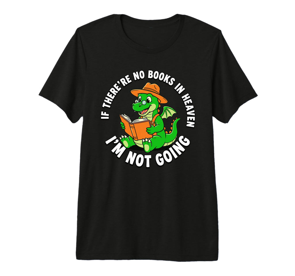 Book Reading Dragon Tri Blend T-Shirt - Fun Novelty Design Unisex - T-Shirt, Sweatshirt, Hoodie