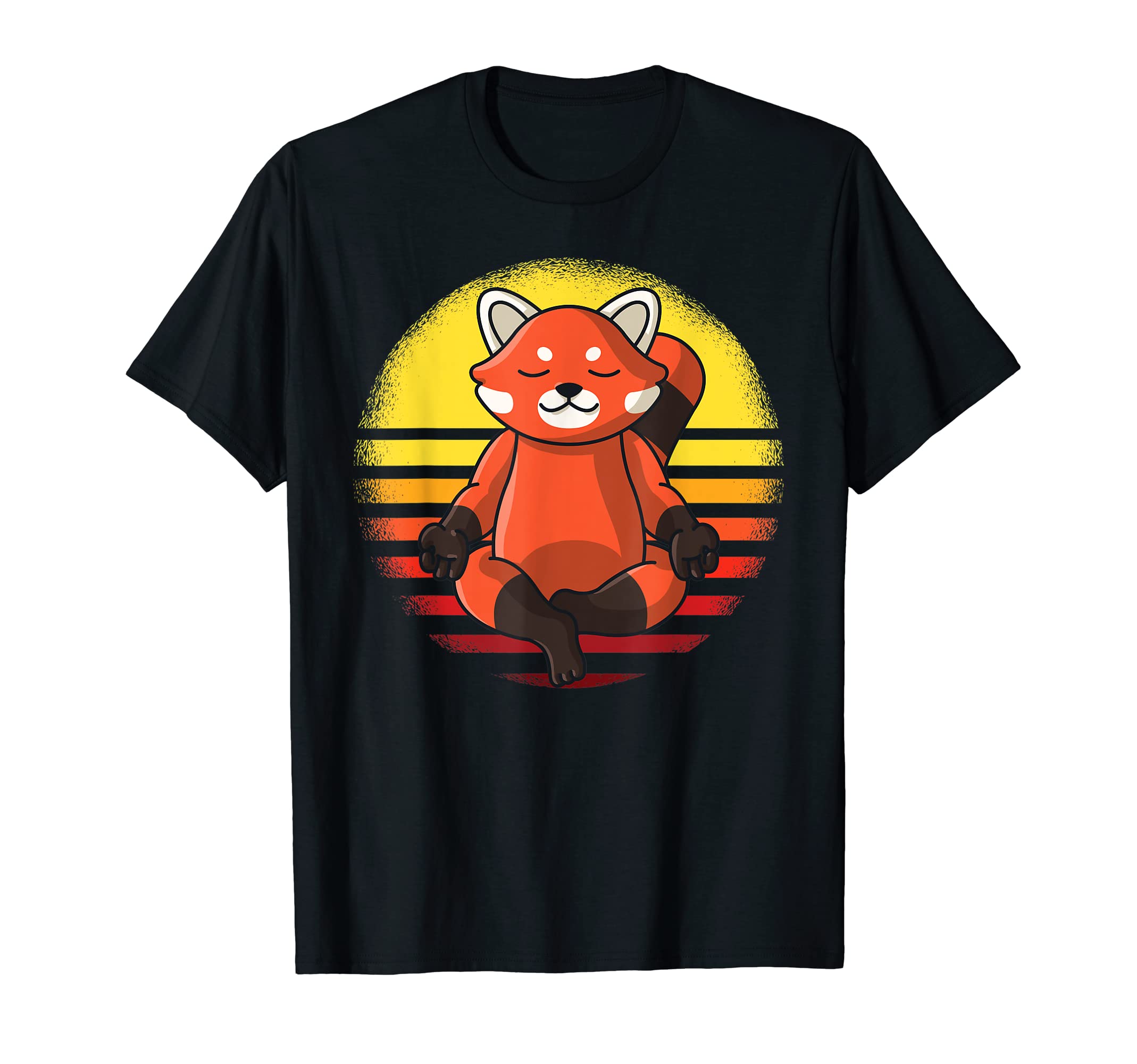 Funny Red Panda Meditation Yoga T-Shirt - Minimalist Print Men Women - T-Shirt, Sweatshirt, Hoodie