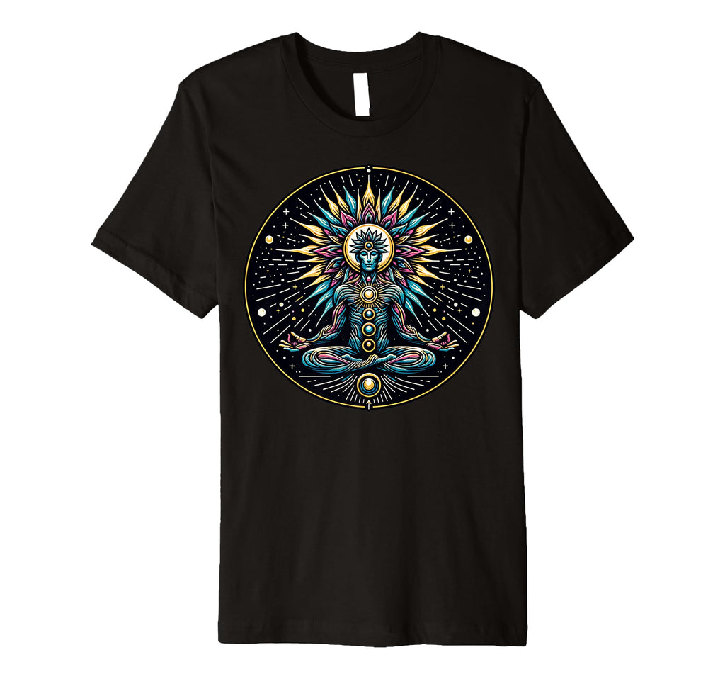 Meditative Figure Spiritual T-Shirt - Minimalist Print Men Women - T-Shirt, Sweatshirt, Hoodie