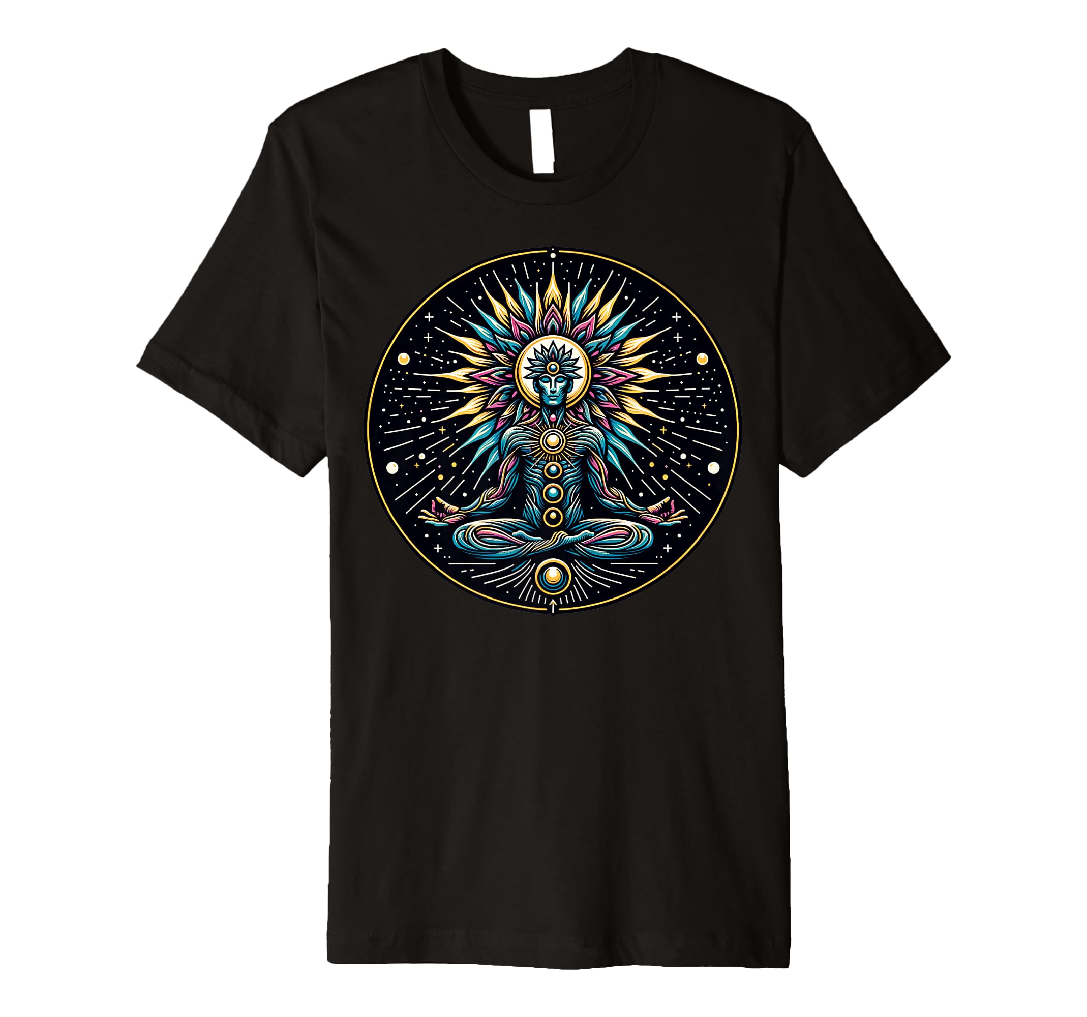 Meditative Figure Spiritual T-Shirt - Minimalist Print Men Women - T-Shirt, Sweatshirt, Hoodie