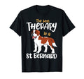 Best Therapy St Bernard Dog Mom Dad T-Shirt - Custom Art Print Men Women - T-Shirt, Sweatshirt, Hoodie
