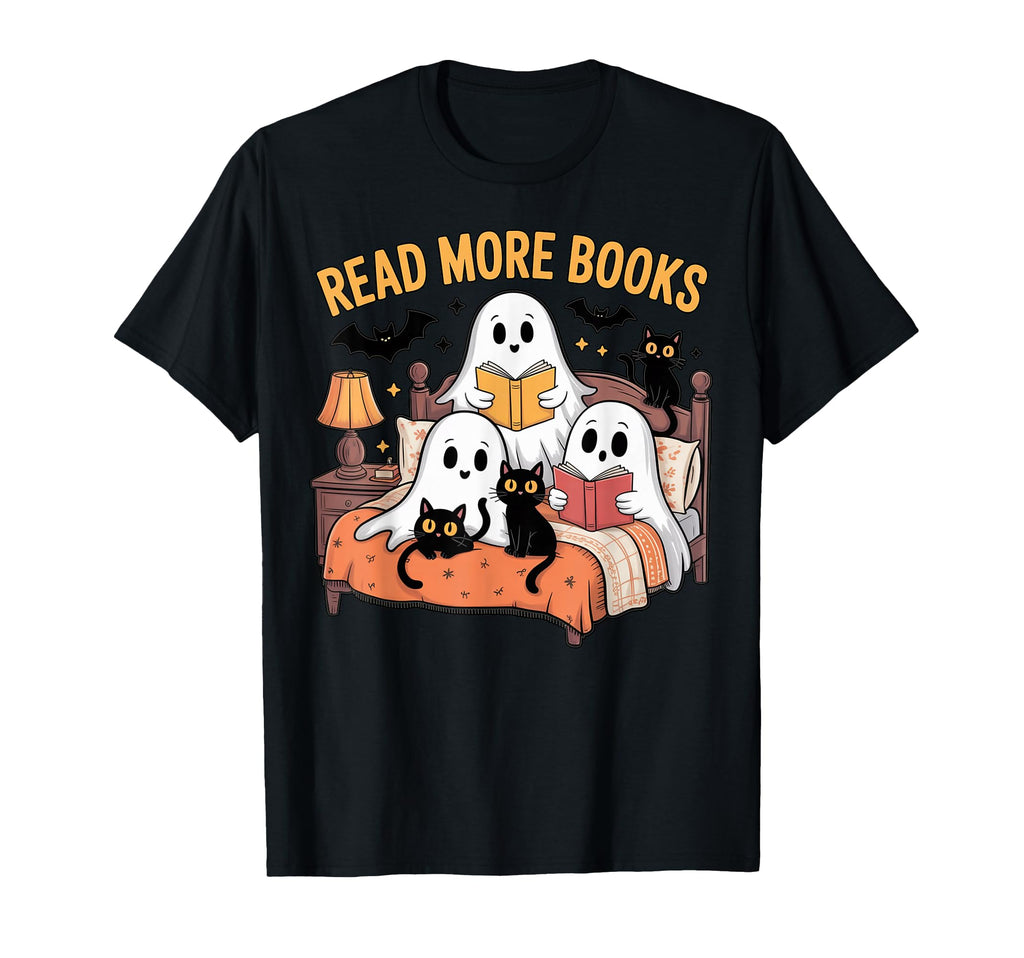 Halloween Read More Books Ghost And T-Shirt - Aesthetic Graphic for Adults - T-Shirt, Sweatshirt, Hoodie