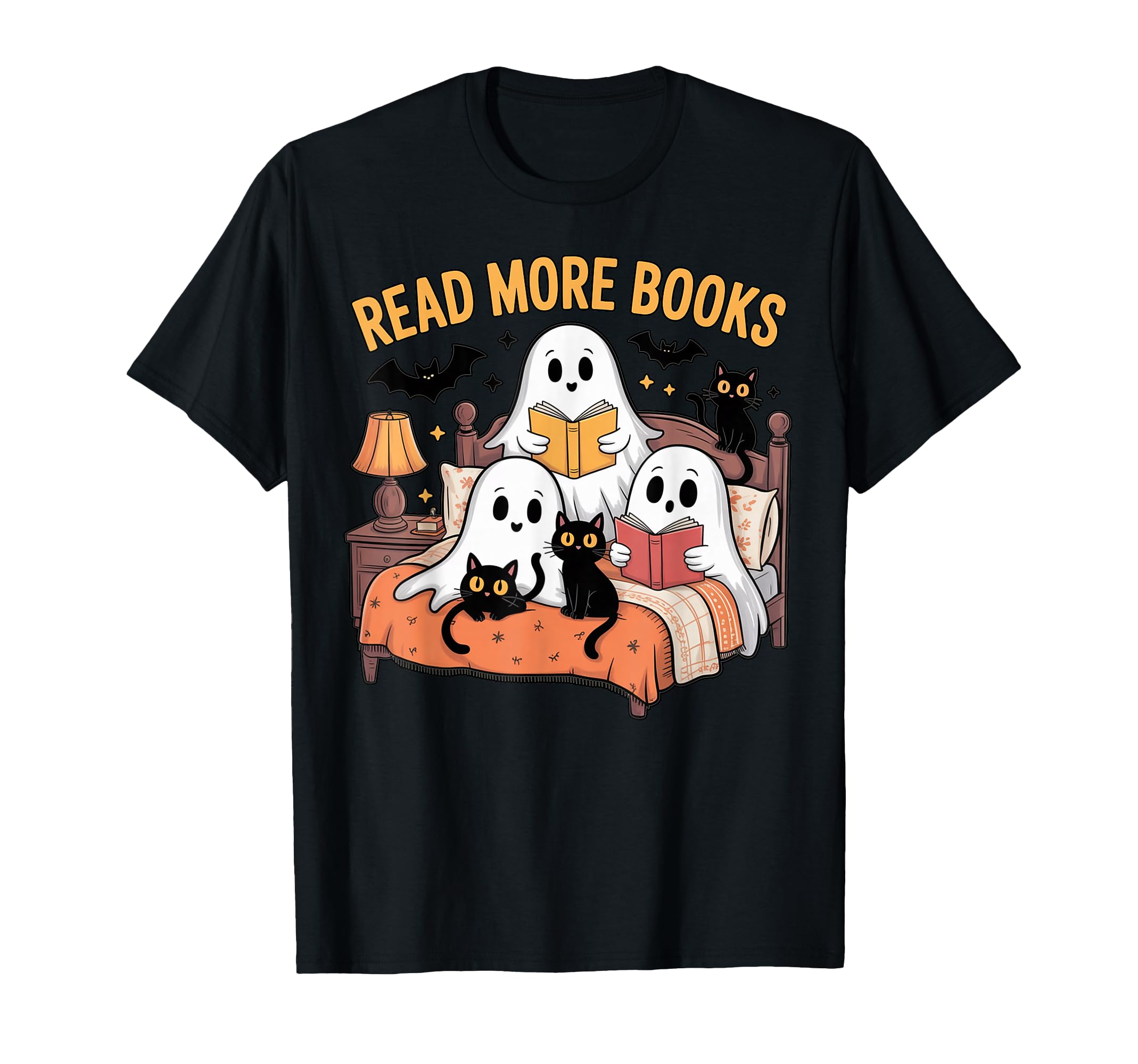 Halloween Read More Books Ghost And T-Shirt - Aesthetic Graphic for Adults - T-Shirt, Sweatshirt, Hoodie