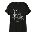 Don Quixote Fighting Windmills Tri T-Shirt - Streetwear Style Men Women - T-Shirt, Sweatshirt, Hoodie