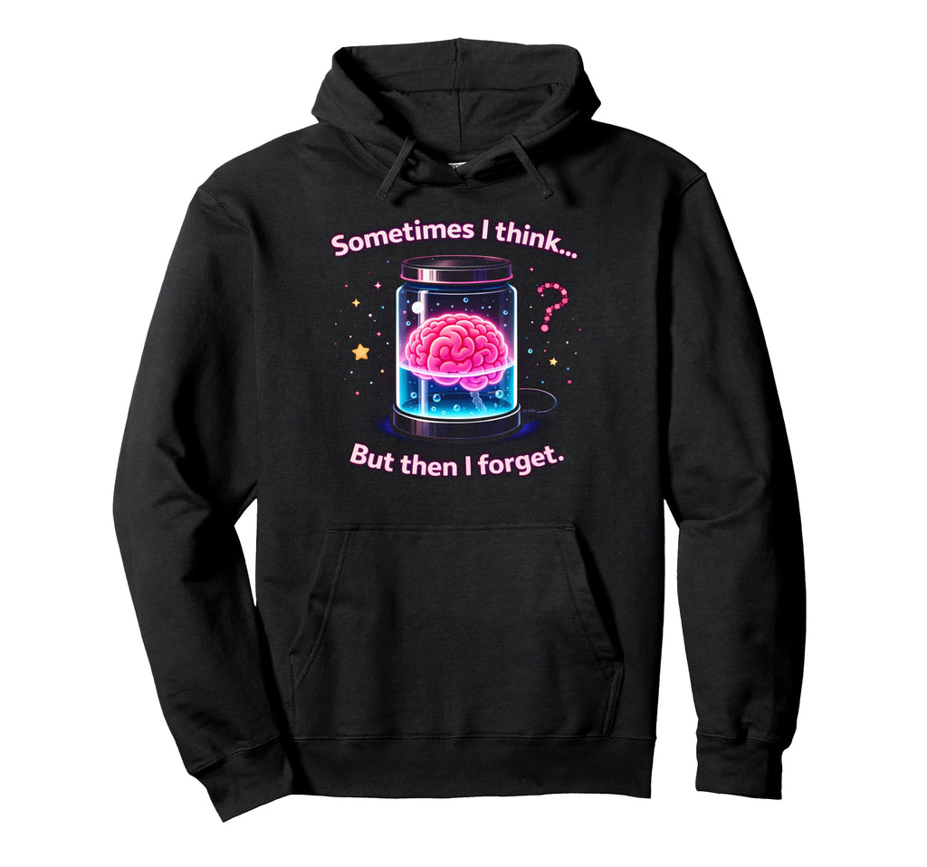 Forgetful Brain Meme Cartoon Kawaii Hoodie - Custom Art Print Unisex - T-Shirt, Sweatshirt, Hoodie