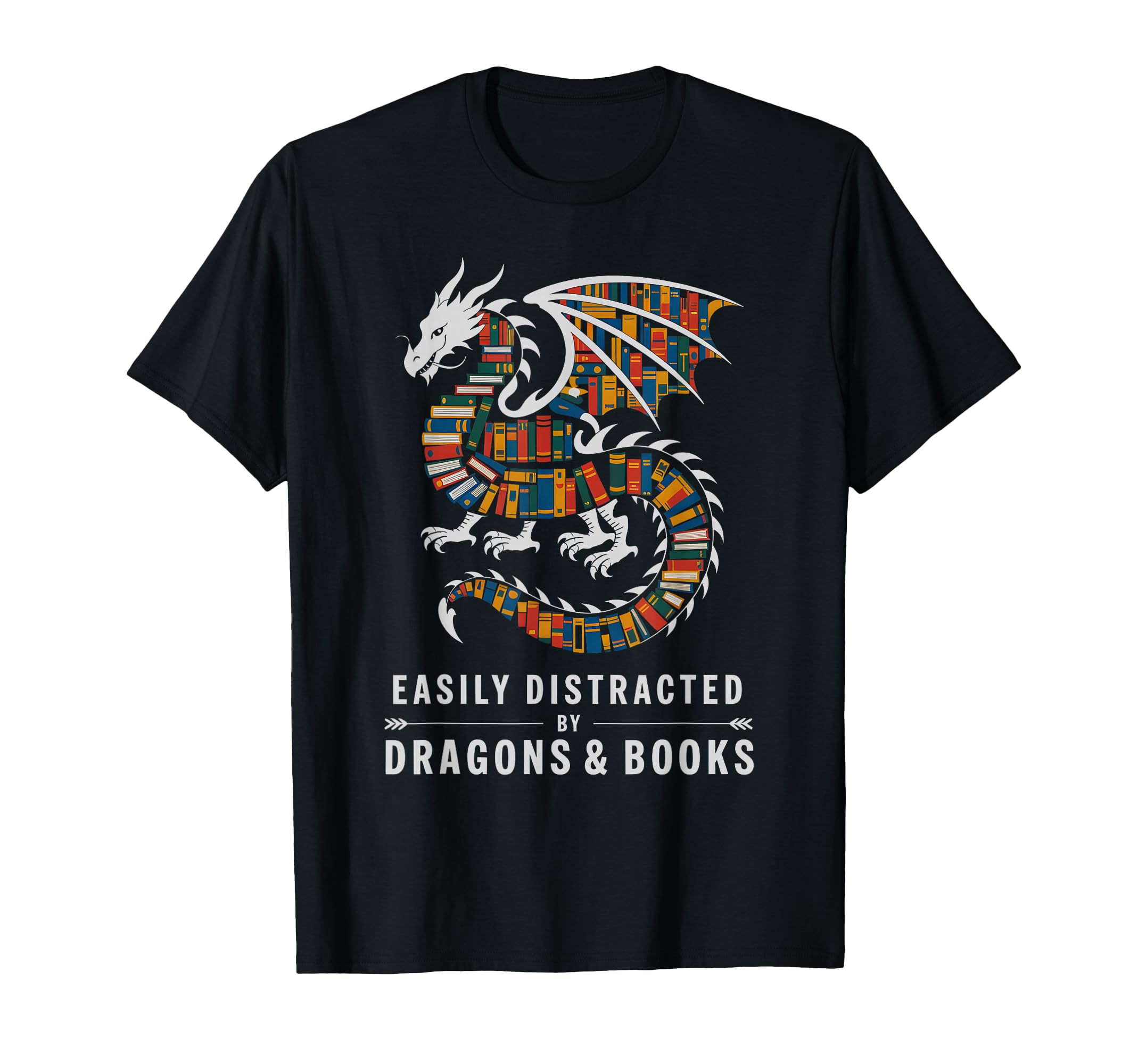 I Just Love Dragons Books Reading T-Shirt - Novelty Apparel for Adults - T-Shirt, Sweatshirt, Hoodie
