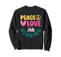 Peace Love Reading Funny Book Sweatshirt - Custom Art Print for Adults - T-Shirt, Sweatshirt, Hoodie