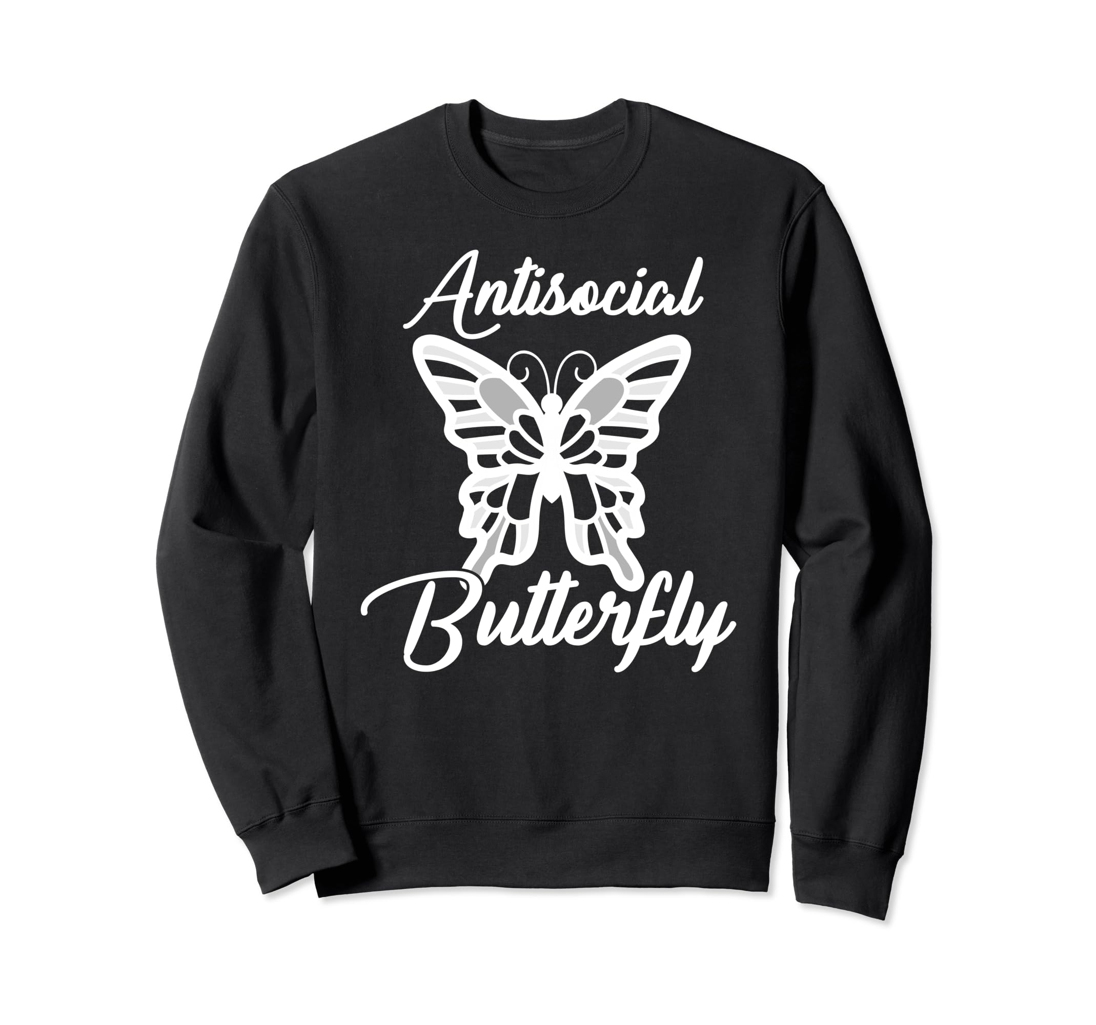 Antisocial Butterfly Sweatshirt - Custom Art Print Men Women - T-Shirt, Sweatshirt, Hoodie