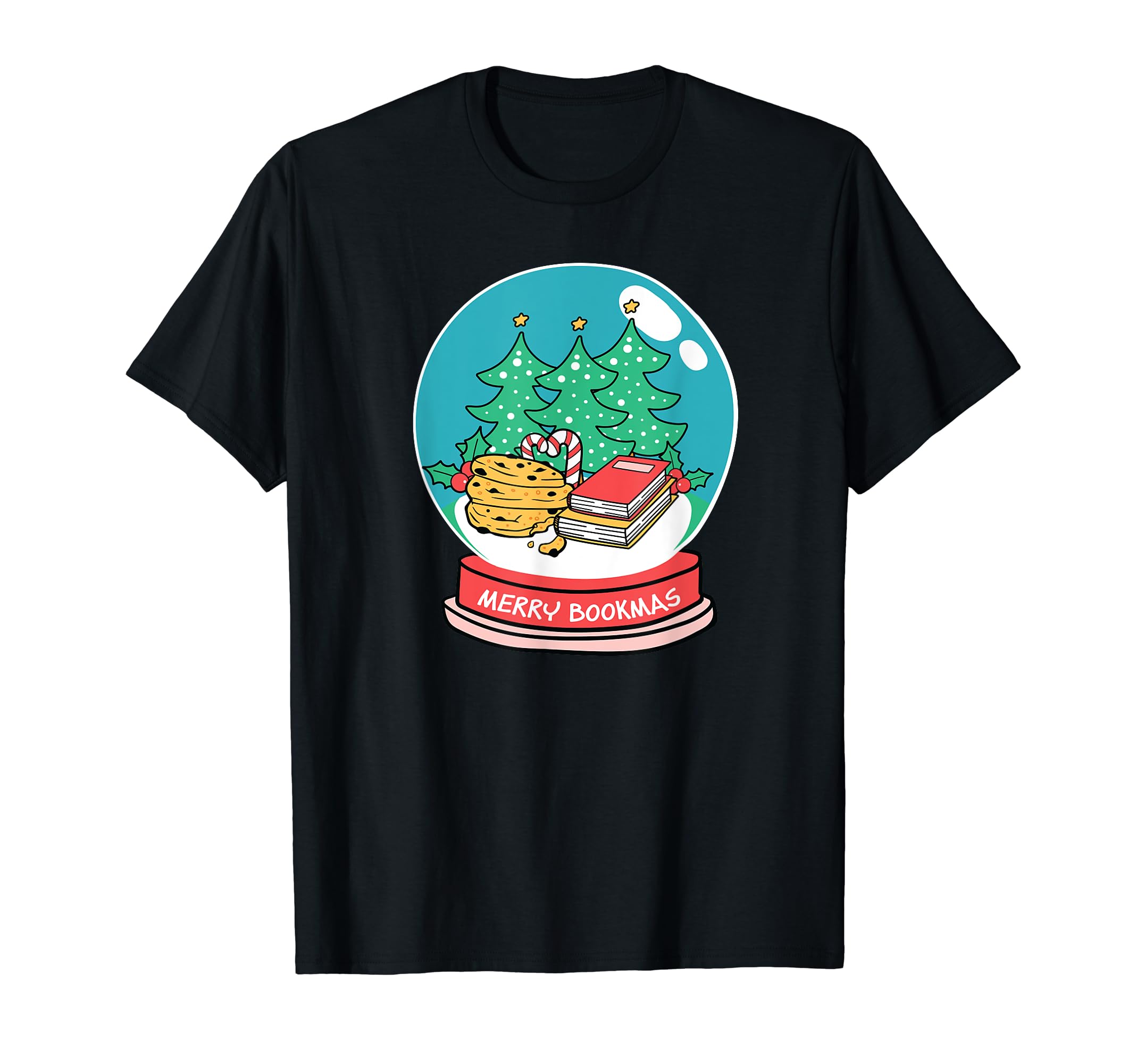 Bibliophile Snowglobe Art T-Shirt - Graphic Print Men Women - T-Shirt, Sweatshirt, Hoodie