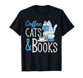 Coffee Book Reading Shirts Cat T-Shirt - Casual Everyday Wear Men Women - T-Shirt, Sweatshirt, Hoodie