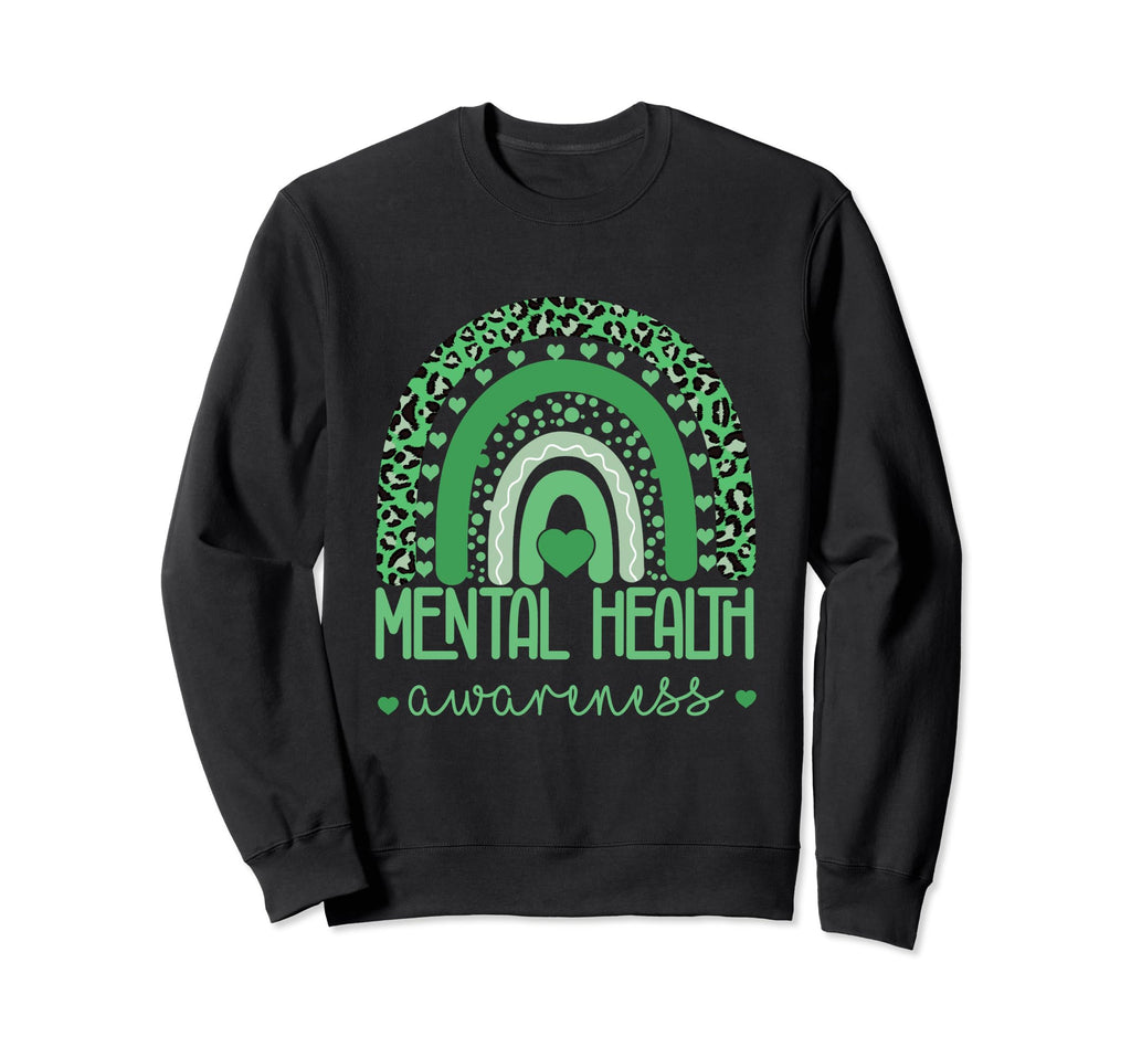 Mental Health Matters We Wear Green Sweatshirt - Trendy Graphic Men Women - T-Shirt, Sweatshirt, Hoodie