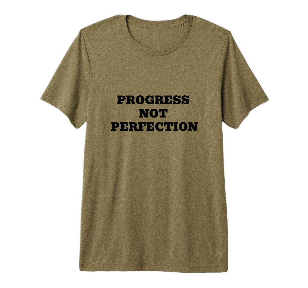 Progress Not Perfection Motivational Growth T-Shirt - Graphic Print Unisex - T-Shirt, Sweatshirt, Hoodie