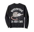 Opossum Therapeutic Screaming Stress Sweatshirt - Minimalist Print Unisex - T-Shirt, Sweatshirt, Hoodie