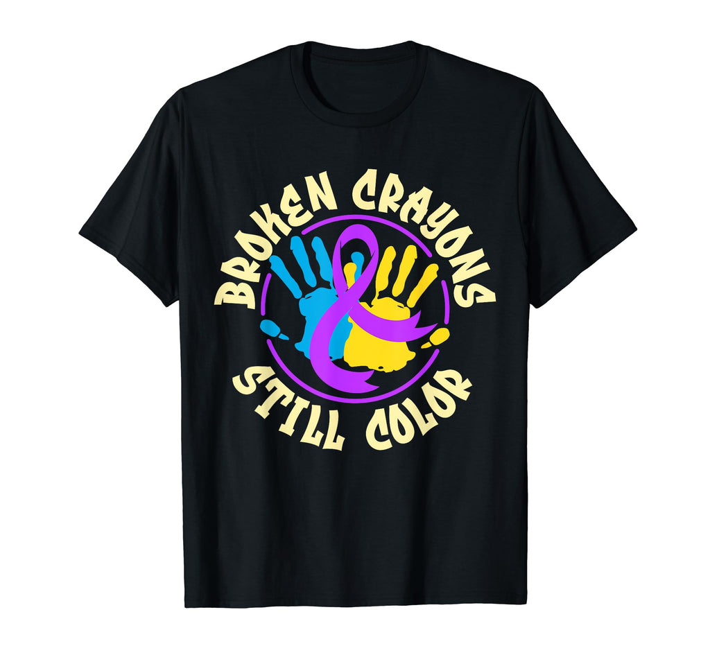 Broken Crayons Still Color Suicide T-Shirt - Minimalist Print for Adults - T-Shirt, Sweatshirt, Hoodie