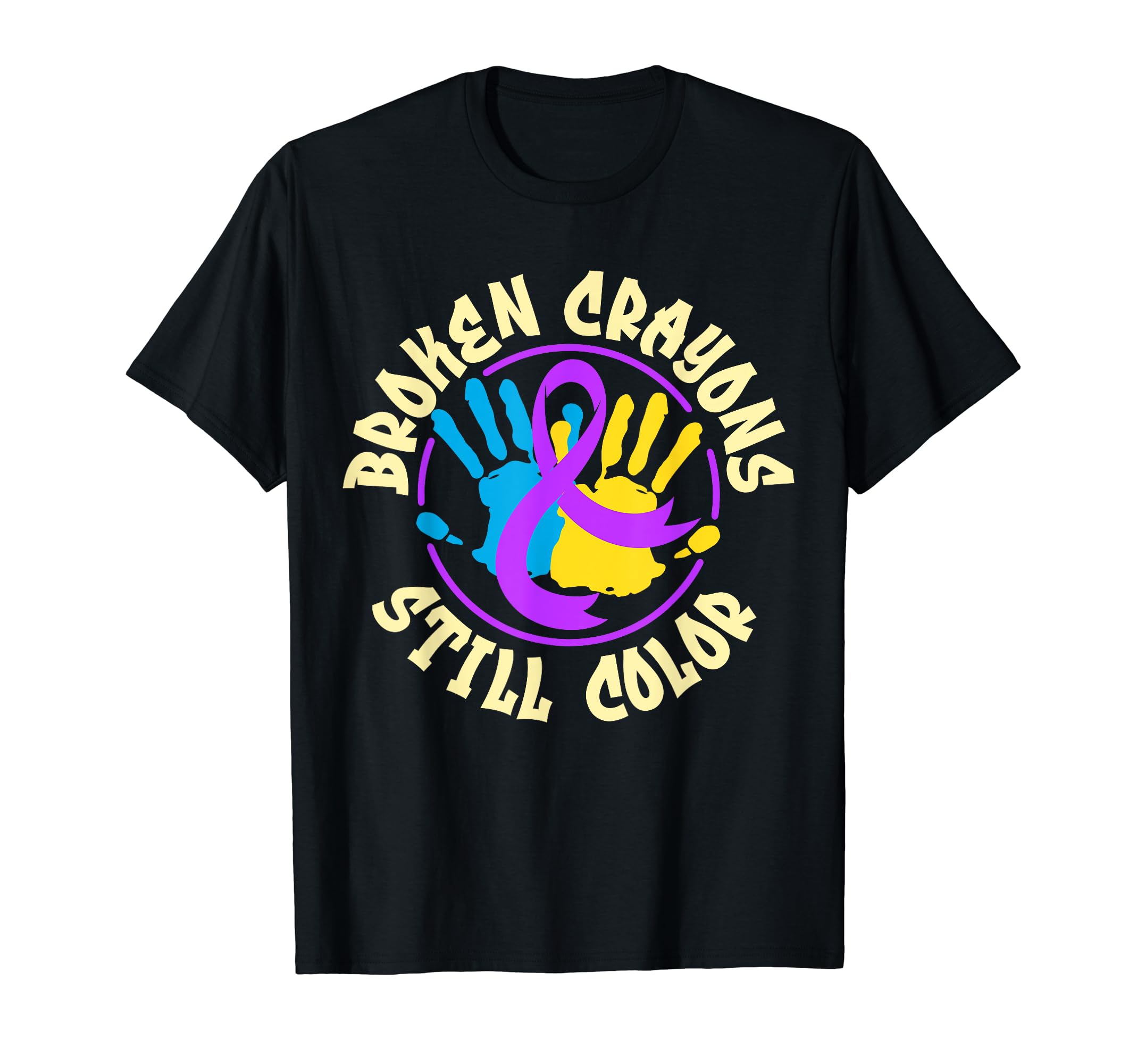 Broken Crayons Still Color Suicide T-Shirt - Minimalist Print for Adults - T-Shirt, Sweatshirt, Hoodie