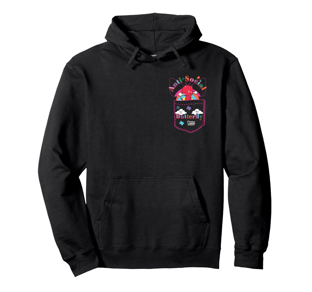 Hot Stuff Little Devil Anti Social Hoodie - Trendy Graphic for Adults - T-Shirt, Sweatshirt, Hoodie