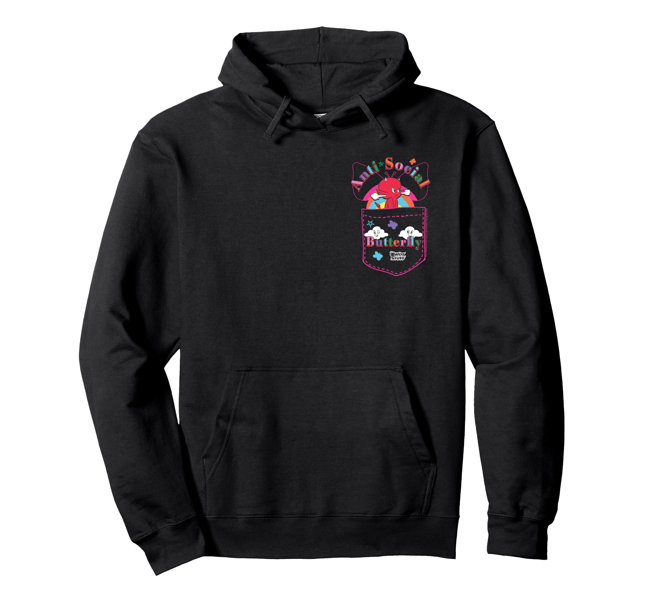Hot Stuff Little Devil Anti Social Hoodie - Trendy Graphic for Adults - T-Shirt, Sweatshirt, Hoodie