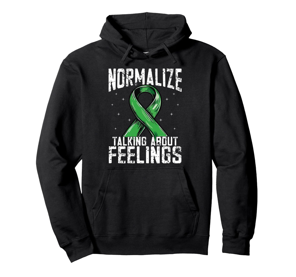 Normalize Talking About Feelings Hoodie - Minimalist Print Men Women - T-Shirt, Sweatshirt, Hoodie