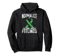Normalize Talking About Feelings Hoodie - Minimalist Print Men Women - T-Shirt, Sweatshirt, Hoodie