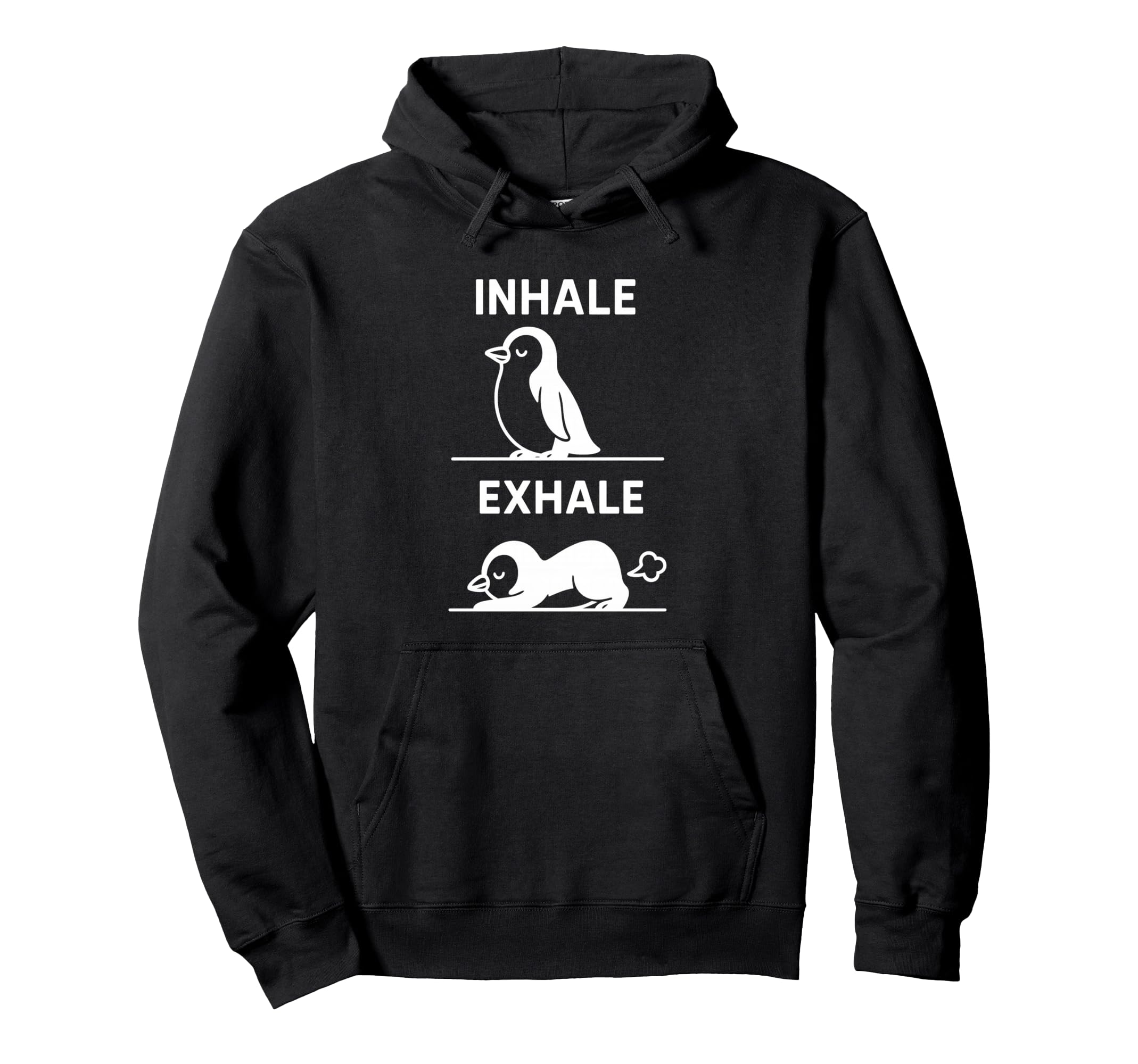 Funny Yoga Inhale Exhale Pooping Animal Hoodie - Unique Graphic for Adults - T-Shirt, Sweatshirt, Hoodie