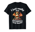 I Just Really Love Dragons And Books T-Shirt - Aesthetic Graphic Men Women - T-Shirt, Sweatshirt, Hoodie