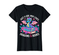 Just Who Loves Dragons Books T-Shirt - Unique Graphic Unisex - T-Shirt, Sweatshirt, Hoodie