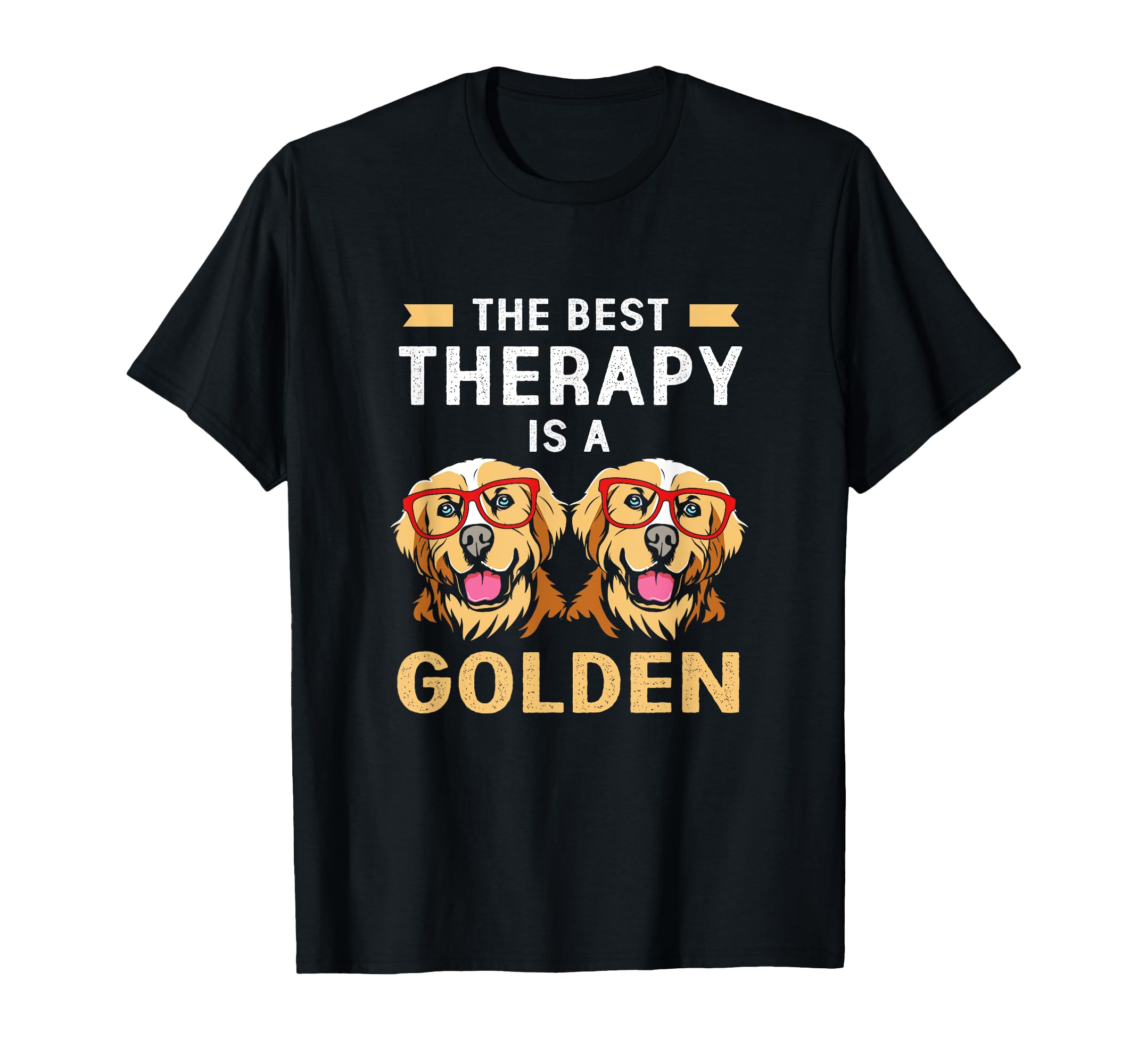 Therapy Dog Best Therapy Is Golden Dog T-Shirt - Graphic Print for Adults - T-Shirt, Sweatshirt, Hoodie