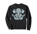 Meditation Elephant Yoga Pose Sweatshirt - Fun Novelty Design for Adults - T-Shirt, Sweatshirt, Hoodie