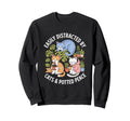 Easily Distracted Cats And Inner Peace Sweatshirt - Graphic Print Unisex - T-Shirt, Sweatshirt, Hoodie