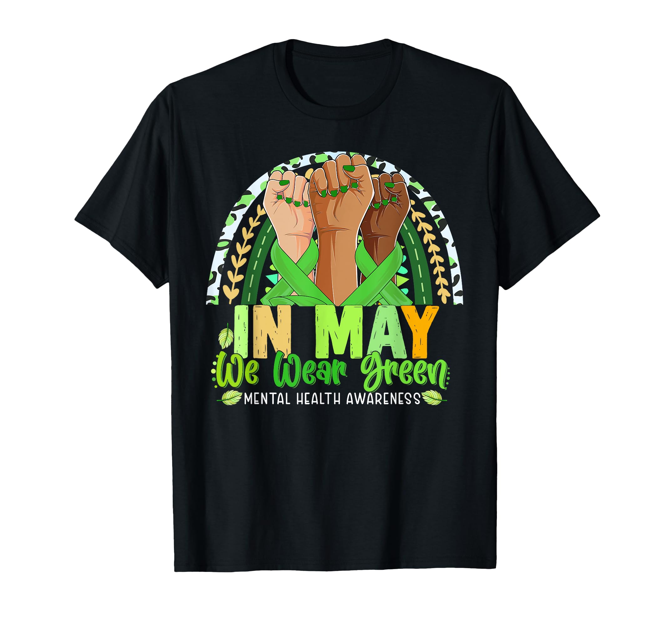 Hand Rainbow May I Wear Green T-Shirt - Casual Everyday Wear for Adults - T-Shirt, Sweatshirt, Hoodie