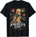 Golden Retriever America's 250th Anniversary 1776 2026 T-Shirt Unisex T-shirt, Sweatshirt, Hoodie, Long Sleeve Tee - T-Shirt, Sweatshirt, Hoodie