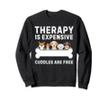 Dog Therapy Free Funny Dog Sweatshirt - Fun Novelty Design for Adults - T-Shirt, Sweatshirt, Hoodie