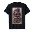 Bookshelves Books Floral Reading T-Shirt - Minimalist Print Men Women - T-Shirt, Sweatshirt, Hoodie