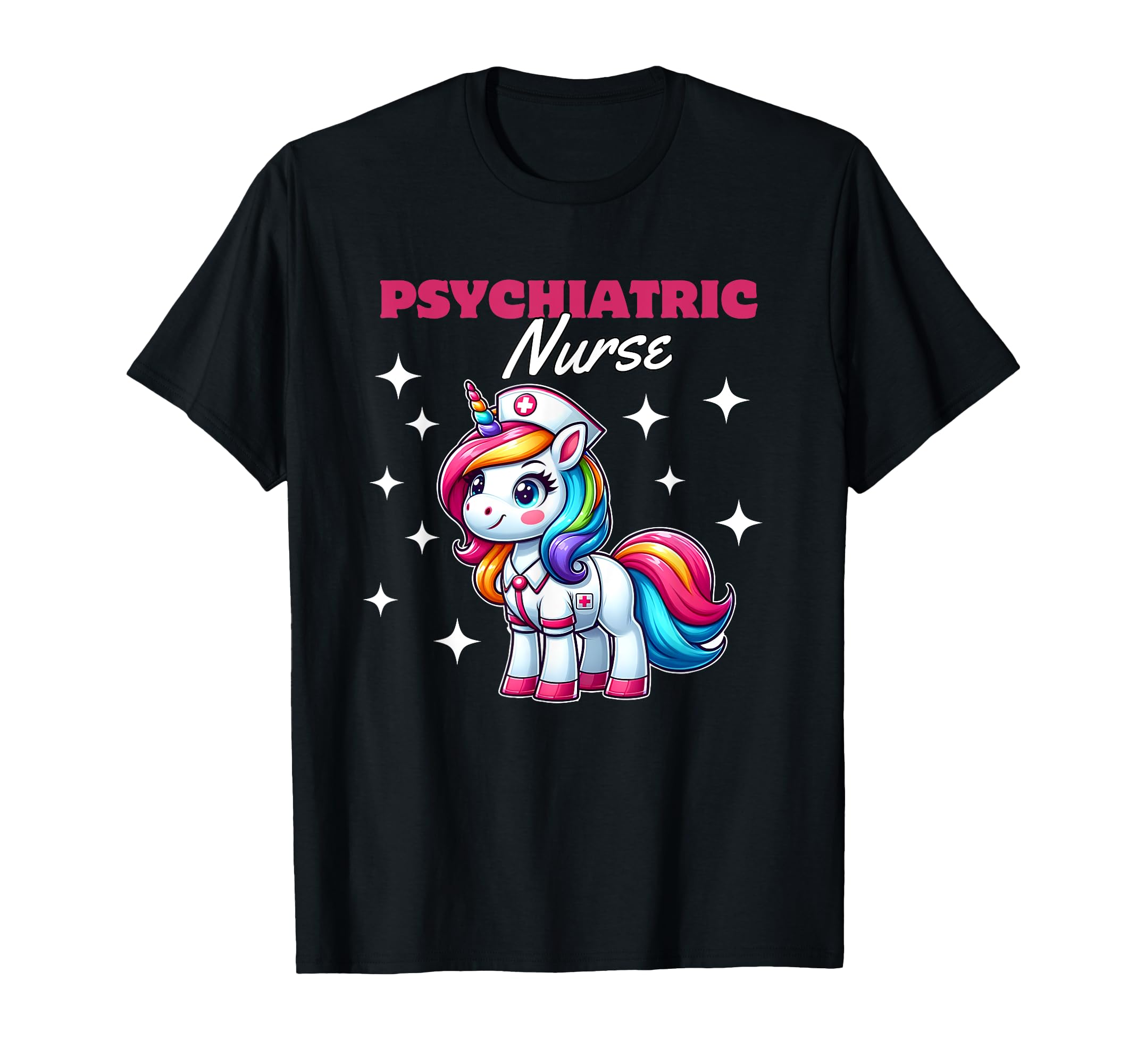 Unicorn Psych Nurse Mental T-Shirt - Casual Everyday Wear for Adults - T-Shirt, Sweatshirt, Hoodie