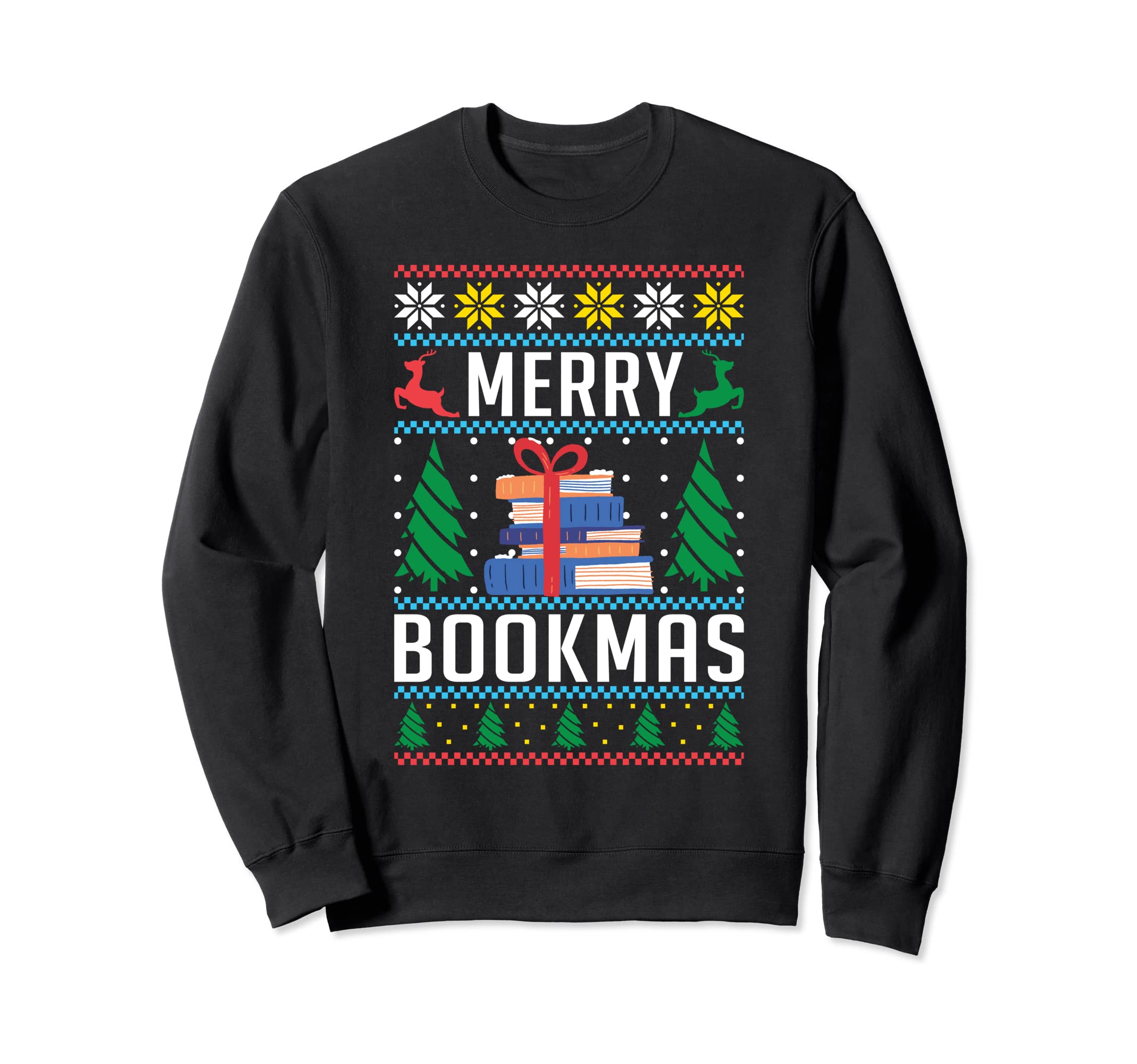 Merry Bookmas Holiday Book Lover Sweatshirt - Streetwear Style Men Women - T-Shirt, Sweatshirt, Hoodie
