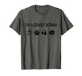 Im Simple Coffee Dog Paws Music T-Shirt - Casual Everyday Wear for Adults - T-Shirt, Sweatshirt, Hoodie