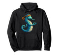 Meditation Seahorse Yoga Pose Relaxing Hoodie - Custom Art Print Unisex - T-Shirt, Sweatshirt, Hoodie