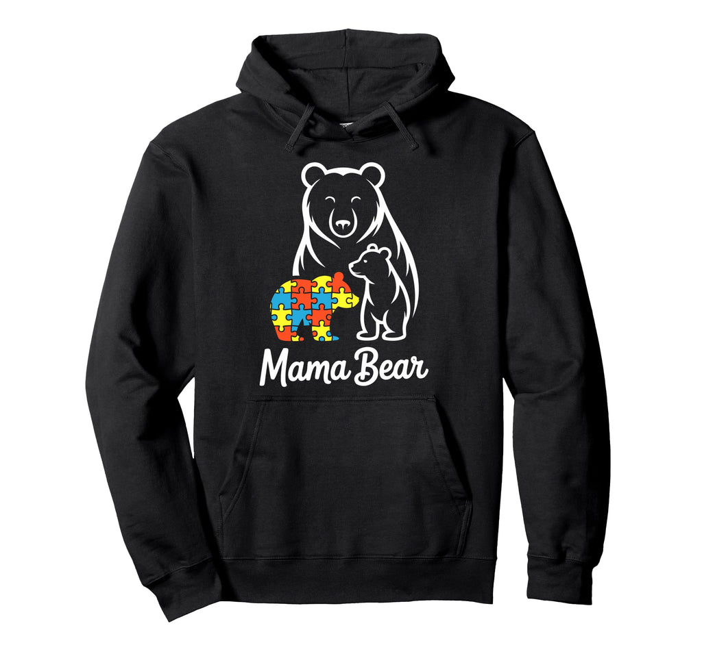 Autism Mom Autistic Child Mama Bear Hoodie - Minimalist Print for Adults - T-Shirt, Sweatshirt, Hoodie
